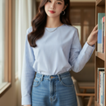 Chân dung cô gái trẻ thanh lịch trong không gian ấm cúng và ánh sáng tự nhiên