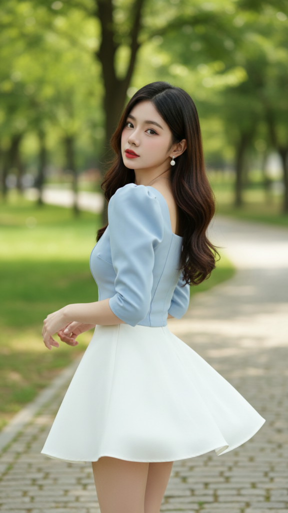 Chân dung thanh lịch của cô gái trẻ trong không gian thiên nhiên tươi đẹp