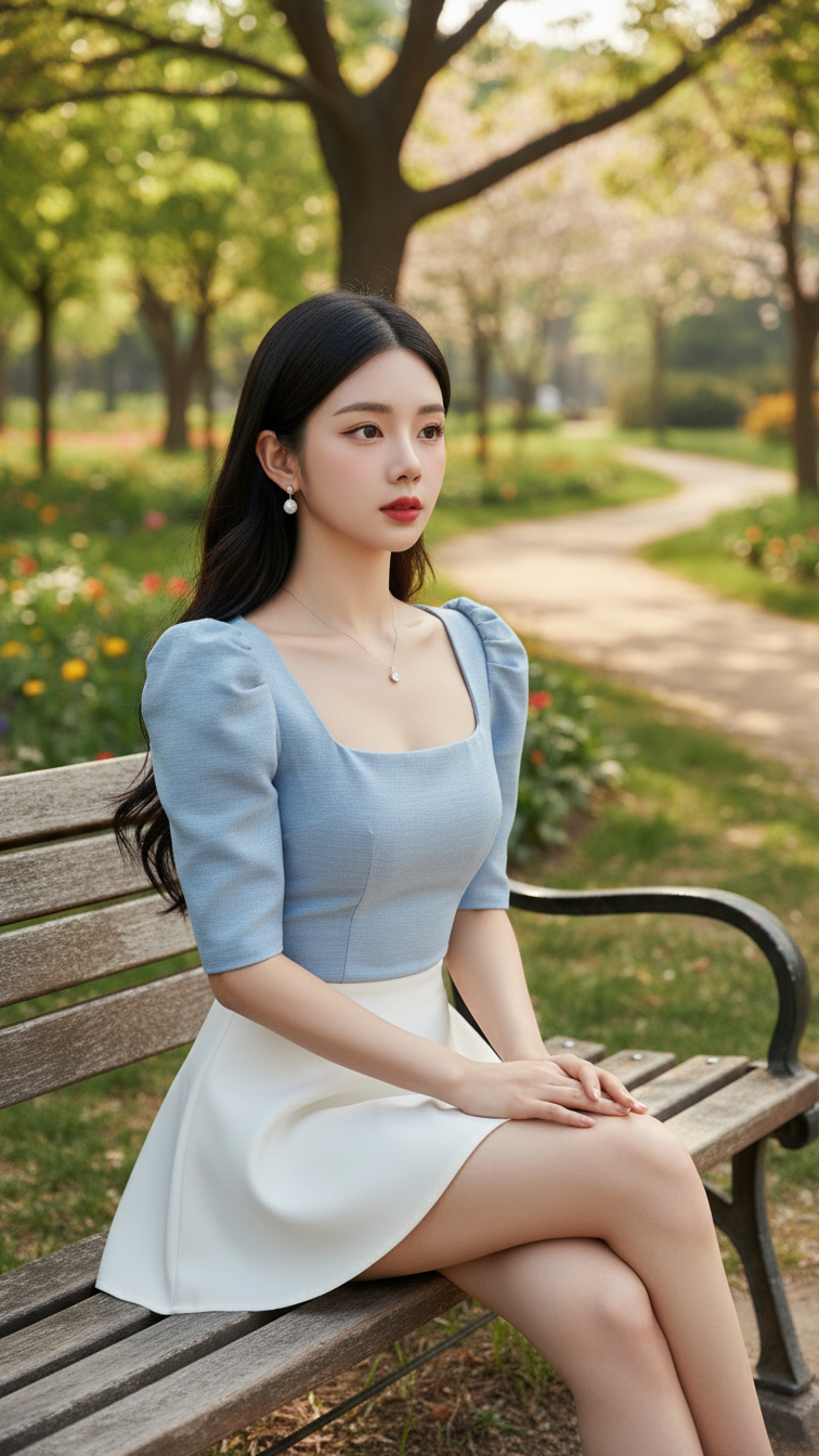 Chân dung thời thượng của cô gái trẻ giữa khung cảnh thiên nhiên tươi đẹp