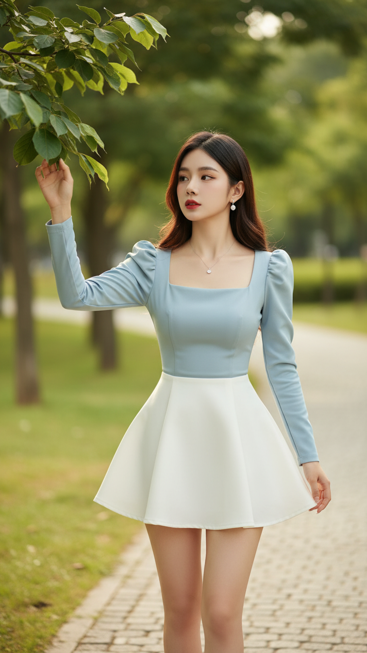 Chân dung trẻ trung giữa thiên nhiên với vẻ đẹp thanh lịch và tự tin