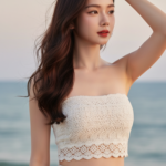 Chân dung cô gái trẻ bên biển với phong cách tự nhiên và cuốn hút