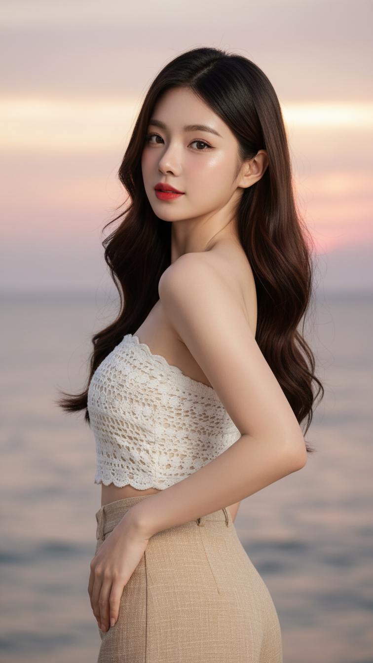 Chân dung thiếu nữ biển cả với phong cách tự nhiên và sự tự tin rạng rỡ