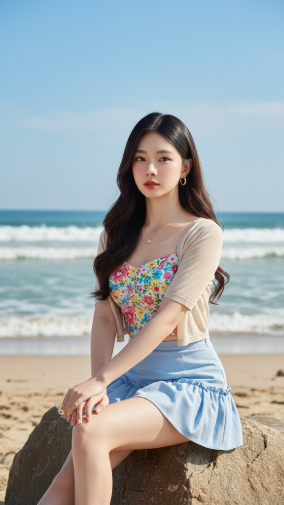 Khám phá phong cách thời trang biển qua chân dung cô gái trẻ thanh lịch