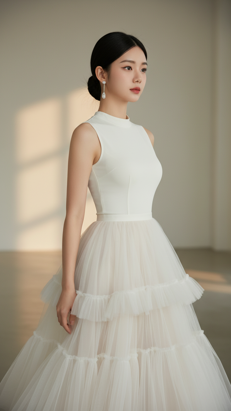 Chân dung thanh lịch của cô gái trẻ với phong cách hiện đại và quyến rũ