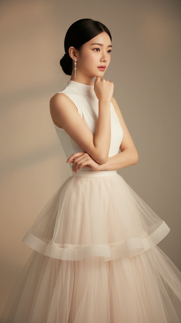 Chân dung thanh lịch của cô gái trẻ với vẻ đẹp tự nhiên và phong cách hiện đại