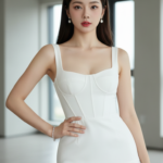 Chân dung cô gái trẻ tự tin trong phong cách thanh lịch và hiện đại