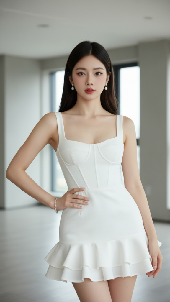 Chân dung cô gái trẻ tự tin trong phong cách thanh lịch và hiện đại