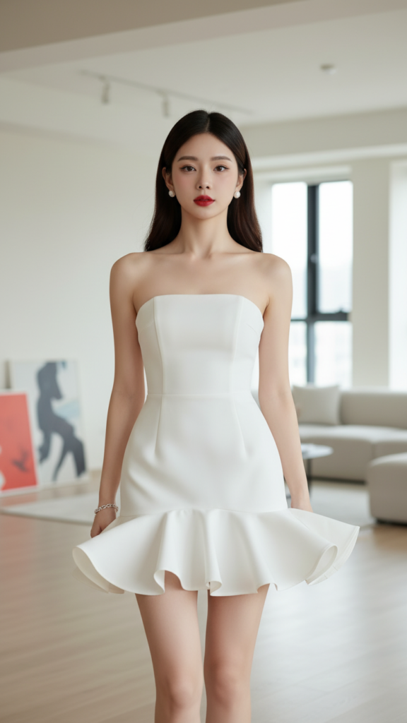 Tạo chân dung thời trang của cô gái trẻ giữa không gian hiện đại và sang trọng