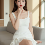 Bức chân dung tuyệt đẹp của cô gái trẻ tự tin và thanh lịch trong không gian hiện đại