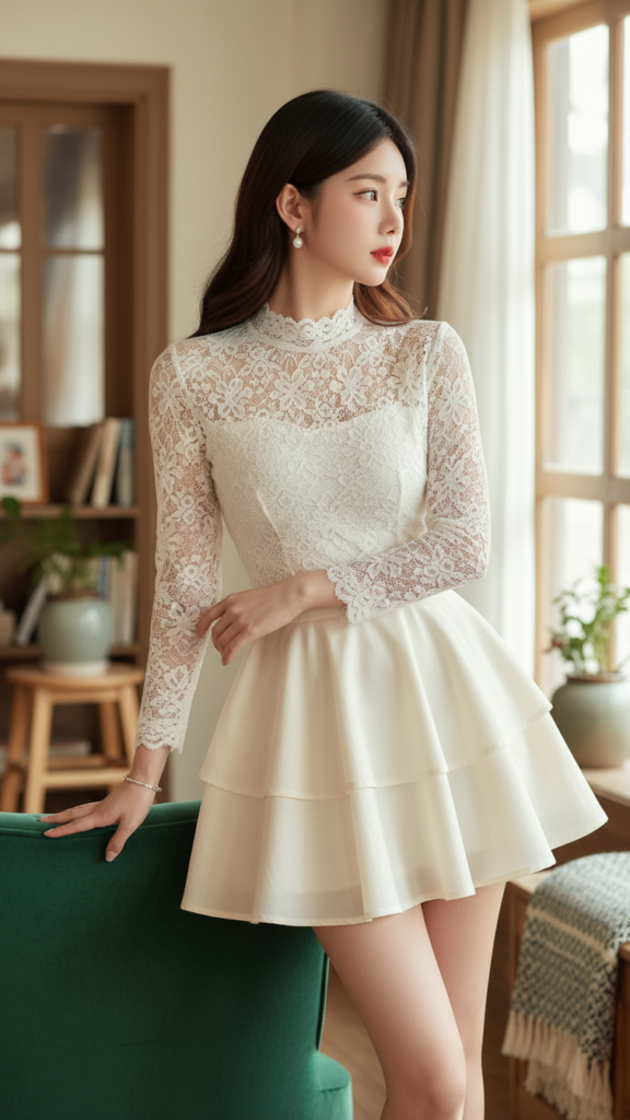 Chân dung cô gái thanh lịch trong không gian homestay ấm cúng và tinh tế