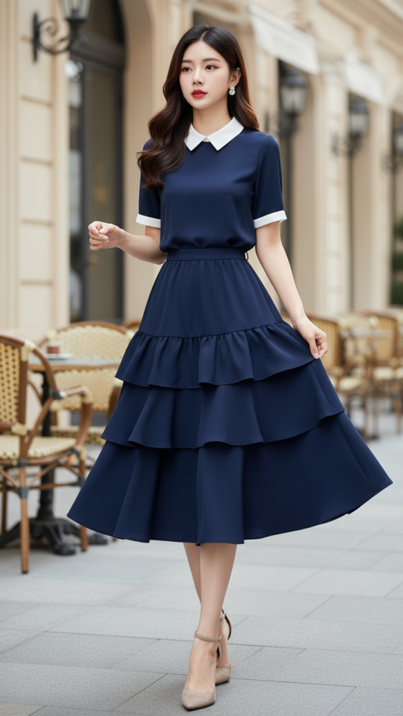 Chân dung thanh lịch của cô gái Á Đông tại quán cà phê sang trọng