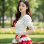 Chân dung nàng thơ hiện đại giữa công viên xanh tươi