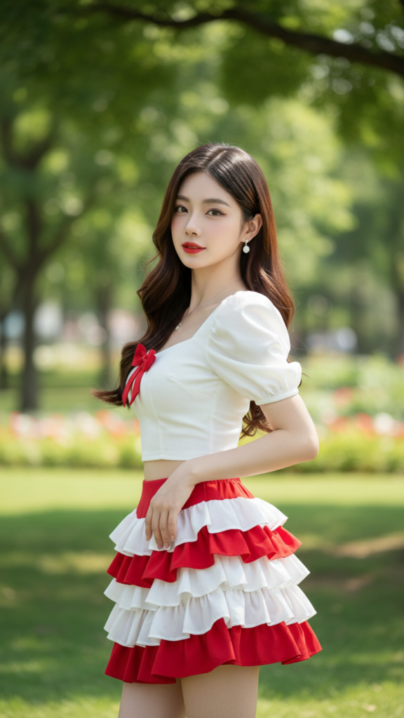 Chân dung nàng thơ hiện đại giữa công viên xanh tươi