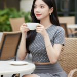 Khám Phá Vẻ Đẹp Thanh Lịch Cùng Cô Gái Á Đông Tại Quán Cafe Sang Trọng