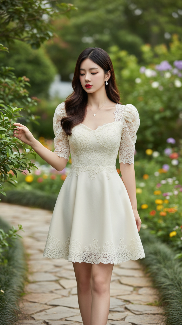 Chân dung nữ sinh thanh lịch giữa thiên nhiên tươi đẹp và độc đáo