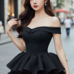 Chân dung thanh lịch của cô gái trẻ giữa phố phường sang trọng