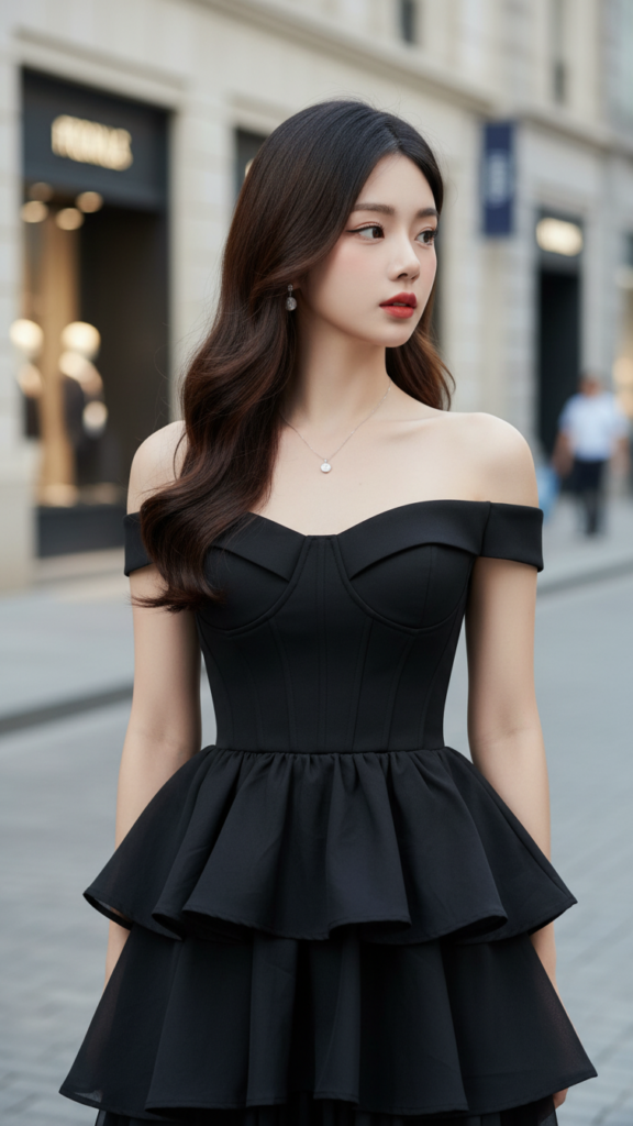 Chân dung nữ thanh lịch giữa phố thị hiện đại và lối ăn mặc thời thượng