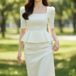 Chân dung thời trang của cô gái trẻ thanh lịch trong khung cảnh tuyệt đẹp