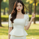 Chân dung thanh lịch của cô gái Á Đông với phong cách tự nhiên và hiện đại.