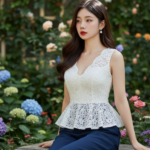 Chân dung thanh lịch của cô gái châu Á với vẻ đẹp tự nhiên và sự tự tin nổi bật