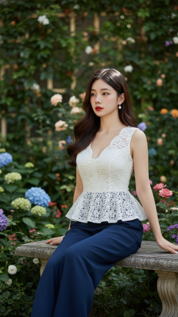 Chân dung thanh lịch của cô gái châu Á với vẻ đẹp tự nhiên và sự tự tin nổi bật