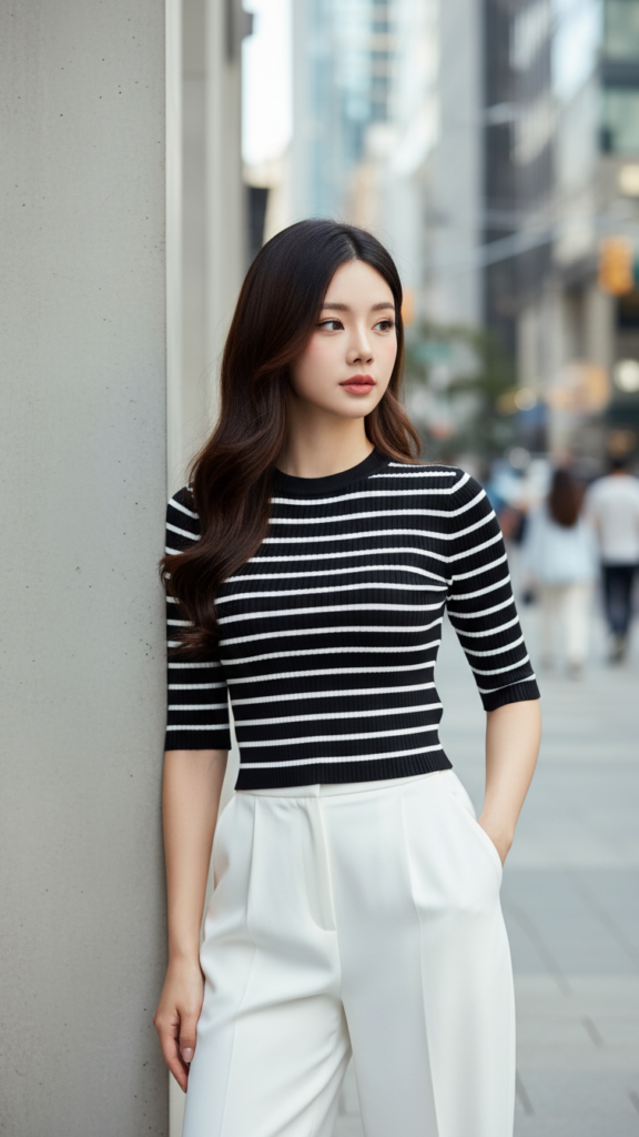 Chân dung trẻ trung của cô gái châu Á tự tin trong phong cách hiện đại