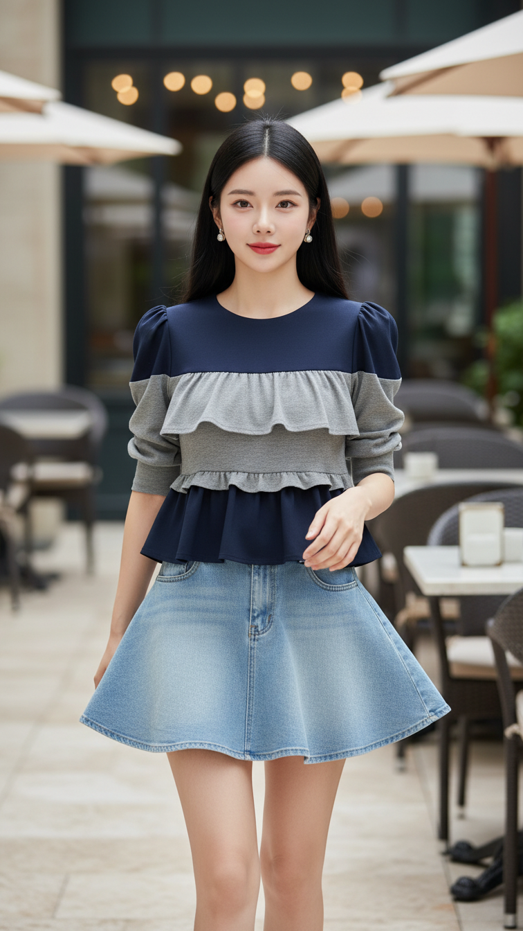 Chân dung thực tế của cô gái trẻ với phong cách hiện đại và quyến rũ