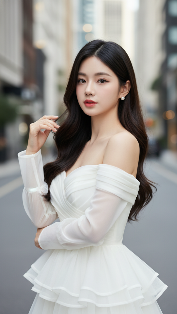 Chân dung hiện đại của cô gái trẻ với vẻ đẹp tinh tế và phong cách thời thượng