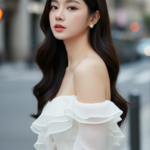 Chân dung cô gái trẻ thanh lịch giữa phố phường hiện đại