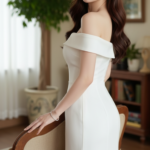 Tạo chân dung sống động của cô gái trẻ thanh lịch trong áo dài trắng