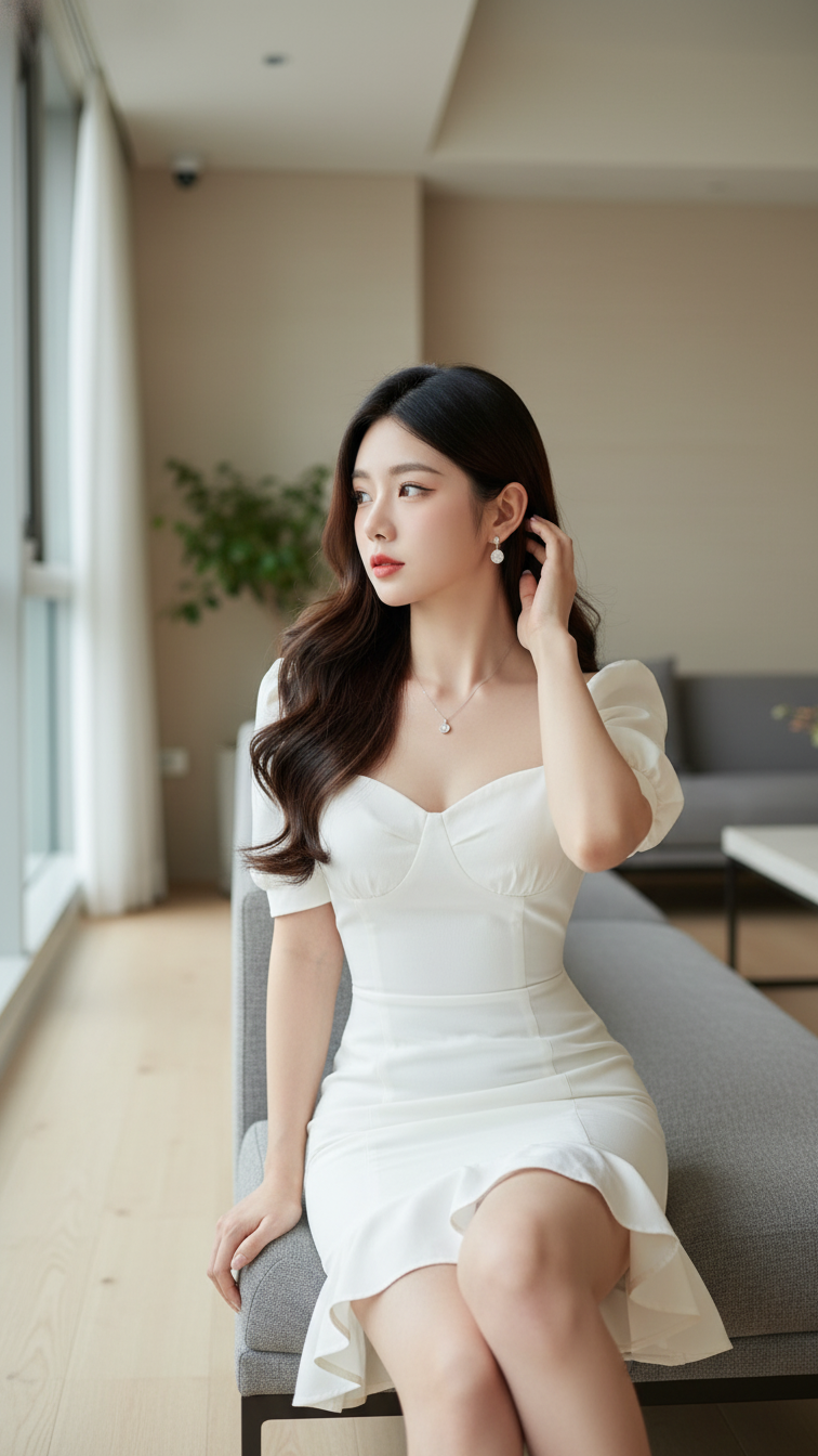 Chân dung thiếu nữ thanh lịch giữa không gian hiện đại và tinh tế