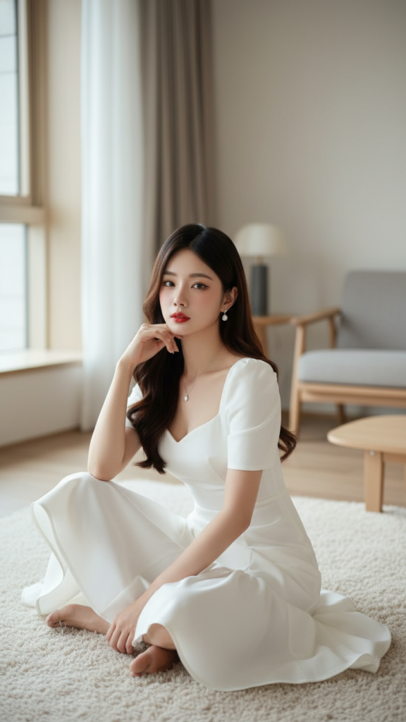 Chân dung nữ thanh lịch trong không gian tối giản đầy sắc nét và tinh tế