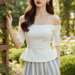 Chân dung thanh lịch của cô gái trẻ giữa thiên nhiên tươi đẹp