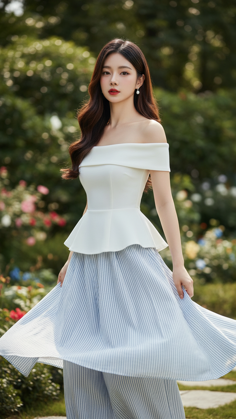 Chân dung nàng gái trẻ tự tin giữa vườn xanh làm say đắm ánh nhìn