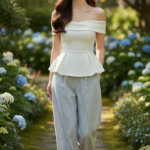 Chân dung cô gái trẻ tự tin thanh lịch giữa thiên nhiên tươi đẹp