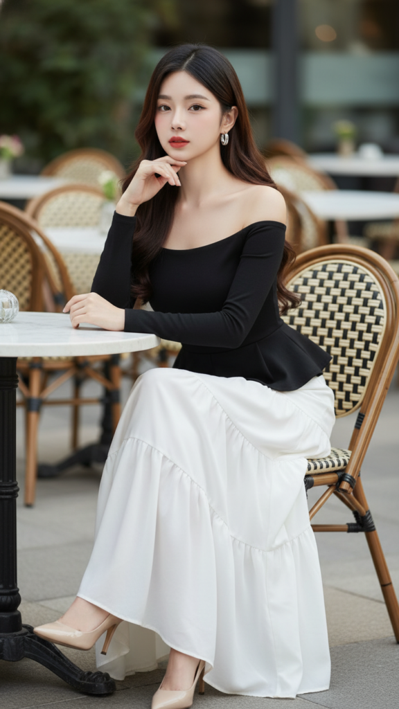 Khắc họa chân dung nữ thanh lịch trong không gian quán café sang trọng