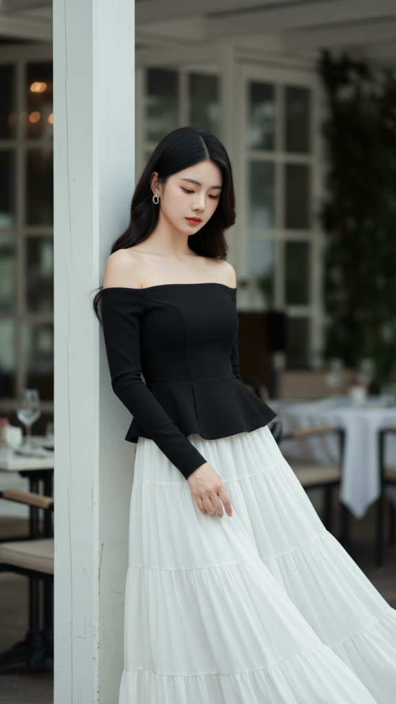 Chân dung trẻ trung của cô gái Á Đông tại quán cà phê sang trọng