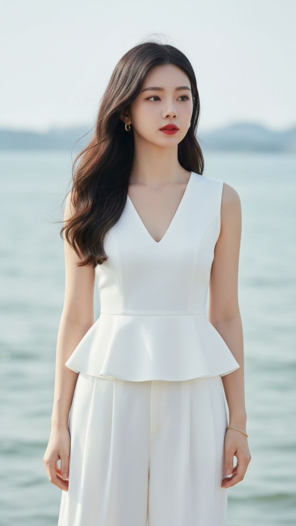 Chân dung cô gái trẻ bên biển với cảm xúc bình yên và quyết tâm