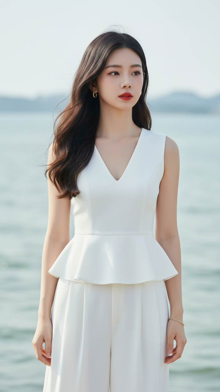 Chân dung cô gái trẻ bên biển với cảm xúc bình yên và quyết tâm