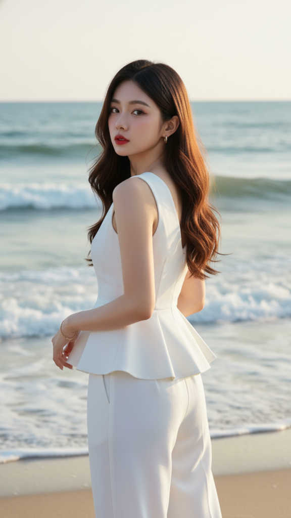 Chân dung trẻ trung bên bờ biển với vẻ đẹp tự nhiên và phong cách tinh tế