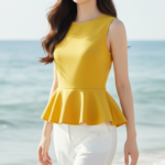 Xây dựng chân dung cô gái tự tin bên biển với phong cách thời trang hiện đại