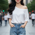 Chân dung cô gái trẻ xinh đẹp trong phố đô thị hiện đại và thanh lịch