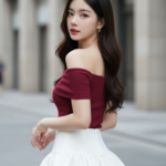 Chân dung thanh lịch của cô gái trẻ giữa phố phường hiện đại