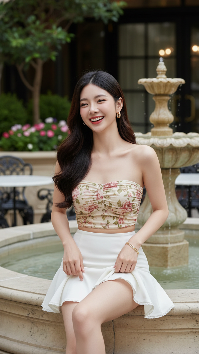 Chân dung thanh lịch của cô gái trẻ giữa không gian quán cafe sang trọng