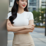 Chân dung nữ thanh niên hiện đại với phong cách thành phố sang trọng