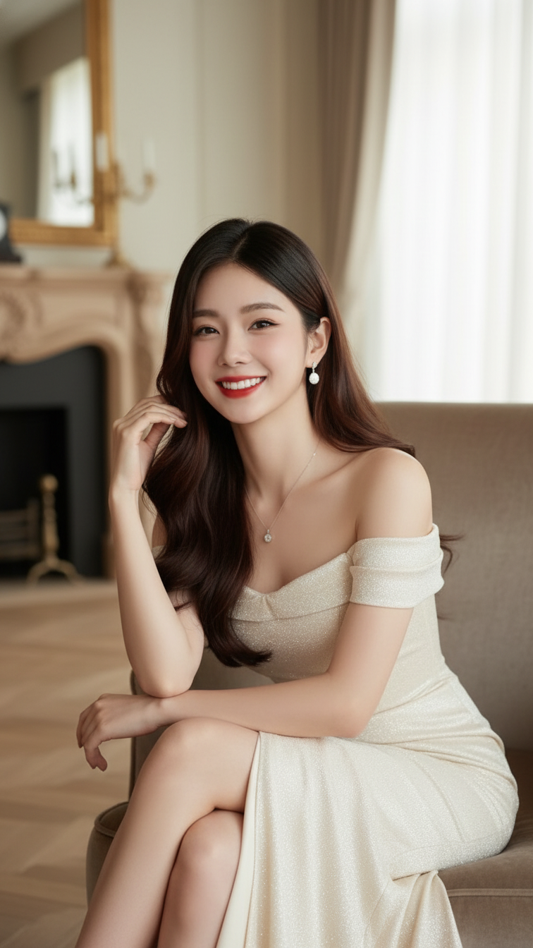 Vẽ chân dung chân thực của một cô gái trẻ giống hệt bức ảnh gốc