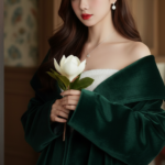 Vẽ chân dung thực tế của một cô gái trẻ giống hệt ảnh gốc không chỉnh sửa