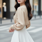 Chân dung thanh lịch của cô gái trẻ giữa phố thị hiện đại