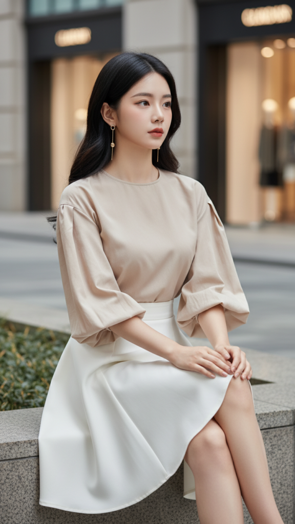 Chân dung thời trang quyến rũ của cô gái châu Á 22 tuổi giữa phố hiện đại