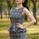 Chân dung người phụ nữ trẻ thanh lịch giữa khung cảnh thiên nhiên tươi đẹp